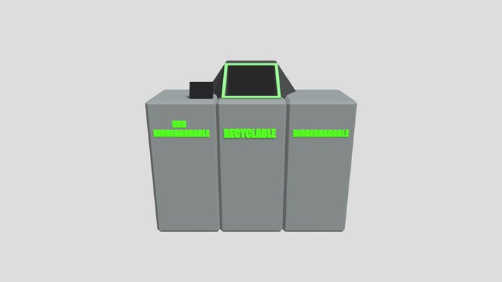 JunKoin Trash Bin Prototype Model 3D Model