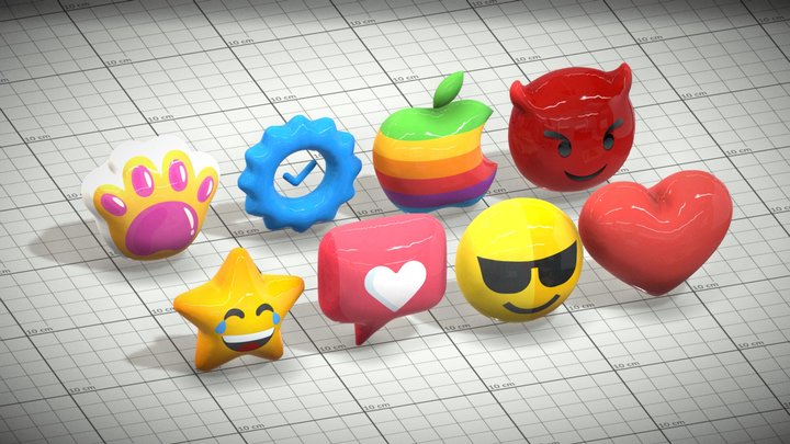 3D Emoji Pack 3D Model