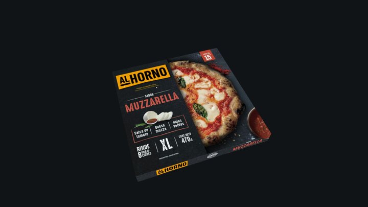 Al Horno - Pizza muzzarella 3D Model
