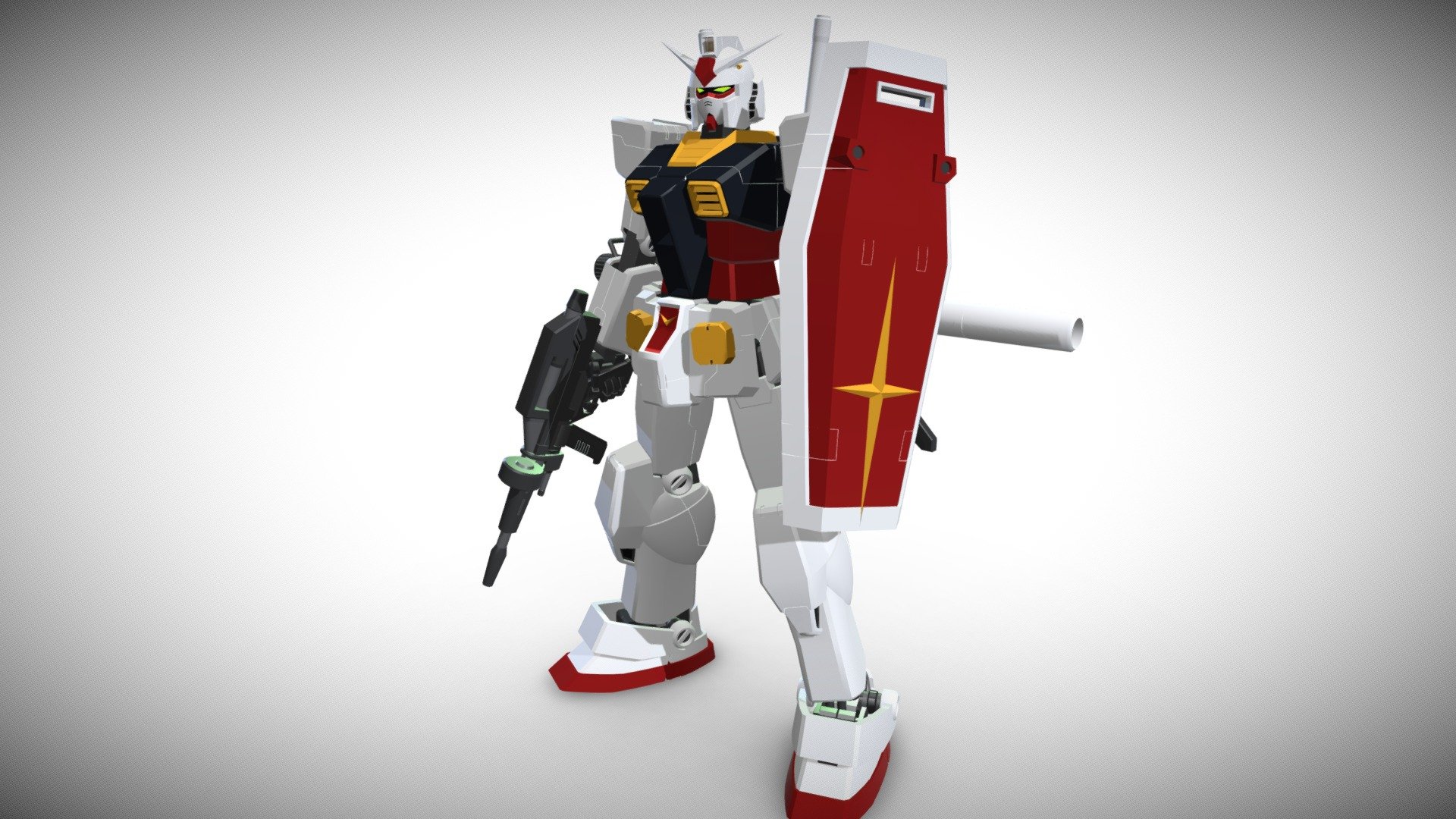 Gundam Rx-78-2 - 3D model by krit yamsaso (กฤษณ์ แย้มสระโส 