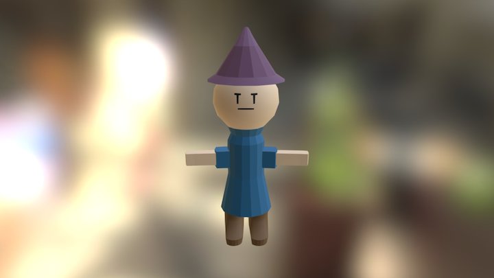 Grumpy Mage Wizard Guy 3D Model