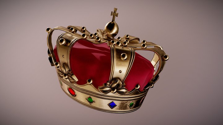HAT - Royal Crown Hat - PBR Game Ready 3D Model