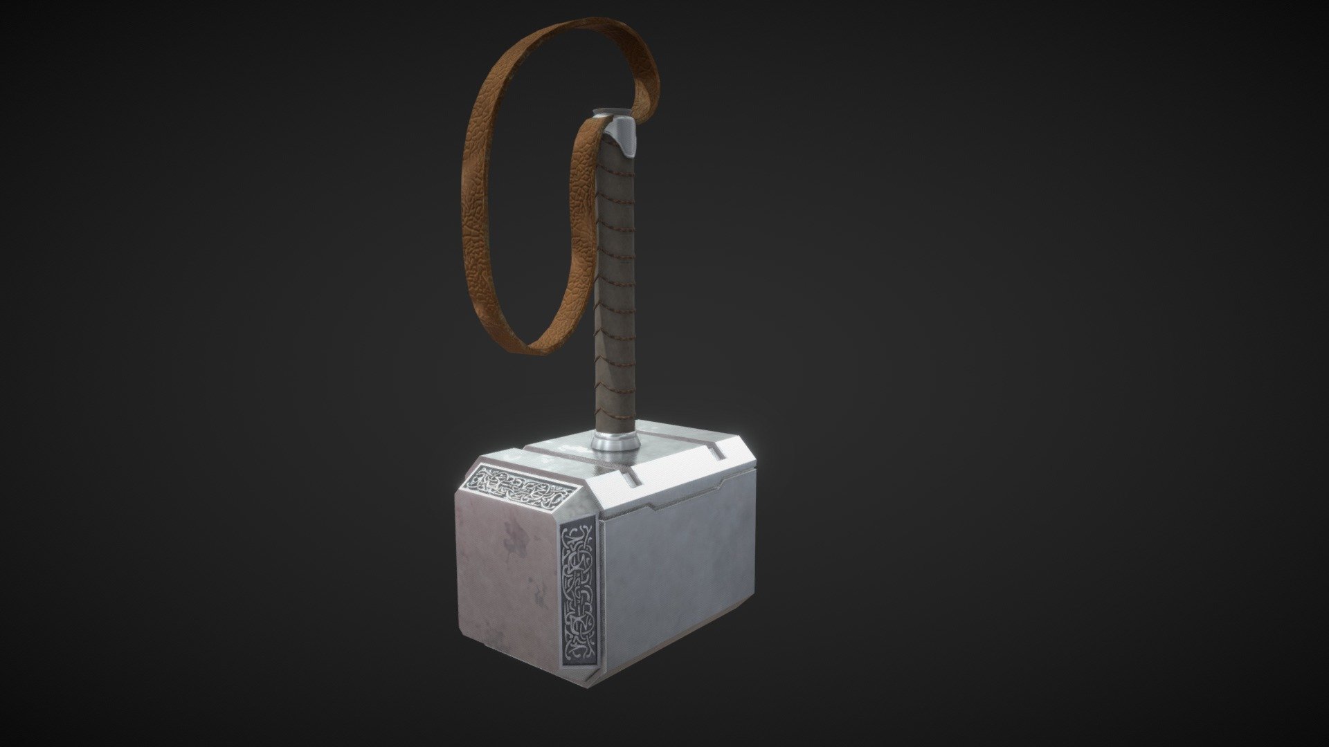 Mjolnir Thor Hammer Download Free 3D model by aryan_yadav [333b1ab