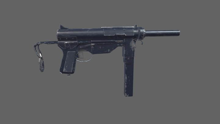 M3A1_grease_gun 3D Model