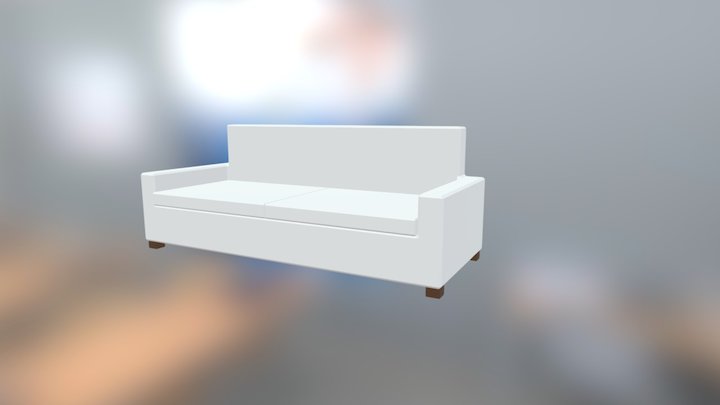 Low Poly Sofa 3D Model