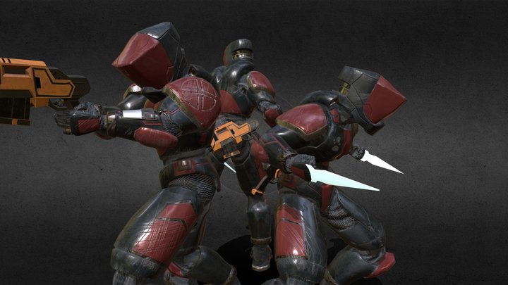 Sci-Fi Trooper 3D Model