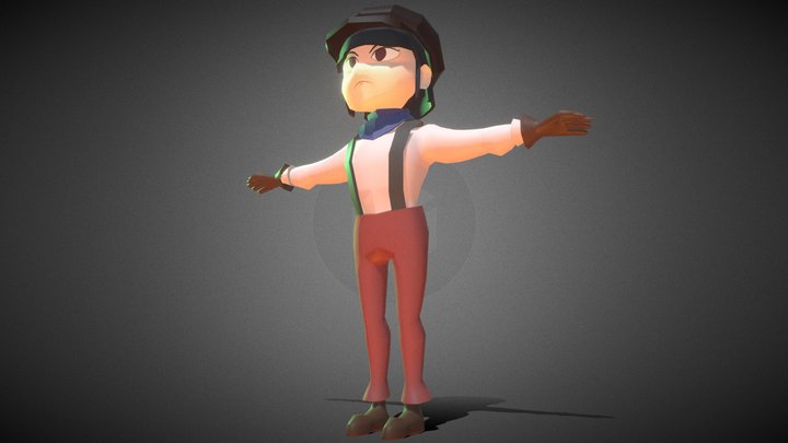 The Mechanic, Low-Poly Stylized Character Model 3D Model
