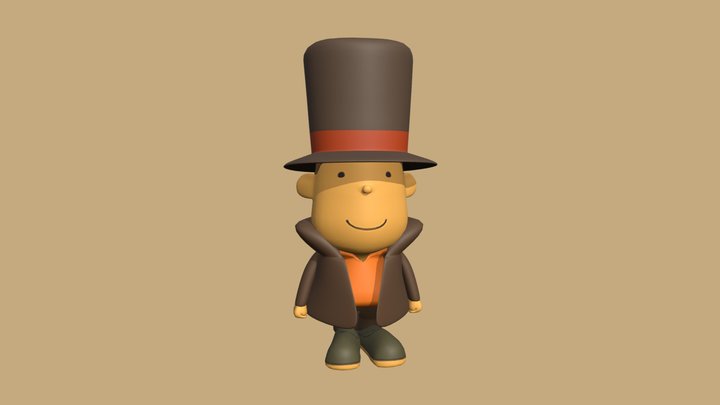 Professor Layton Chibi 3D Model
