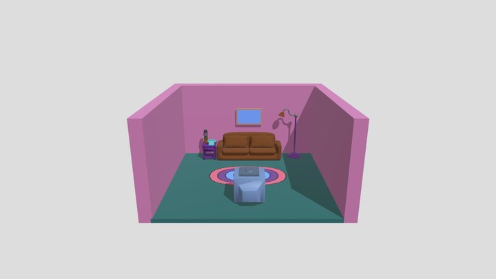 The Simpson's Living Room 3D Model