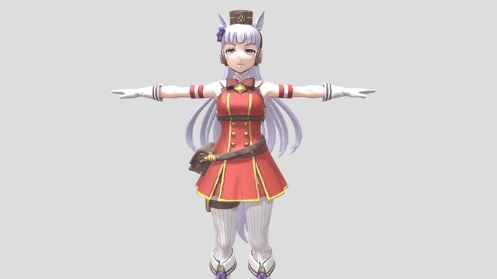 gold ship uma musume 3D Model