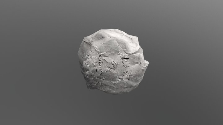 Scrunched Paper 3D Model