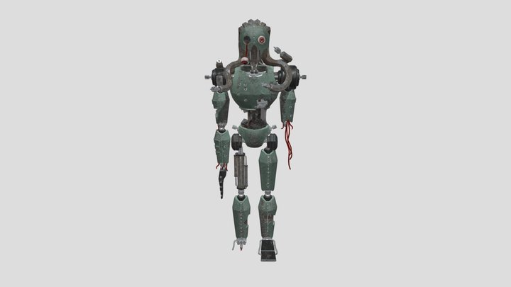 3D Wastland Robot 3D Model