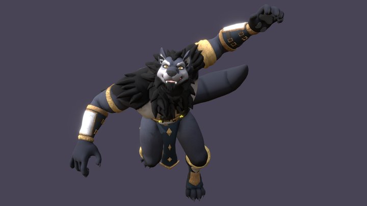 Wolf Furry "Conrad" 3D Model