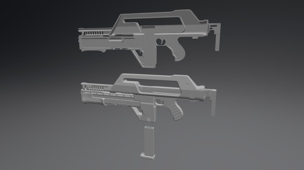 M41A Pulse Rifle - Breakdown - 3D model by The Hazy Vagrant ...