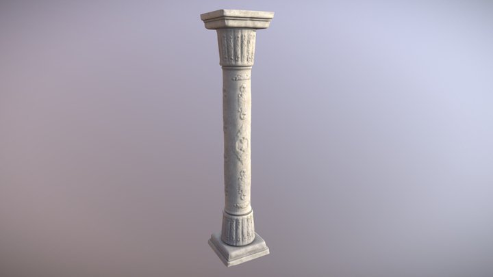 Stone Column 3D Model