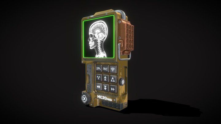 Low Poly Sci-Fi MRI Device - MicroMag 18 3D Model