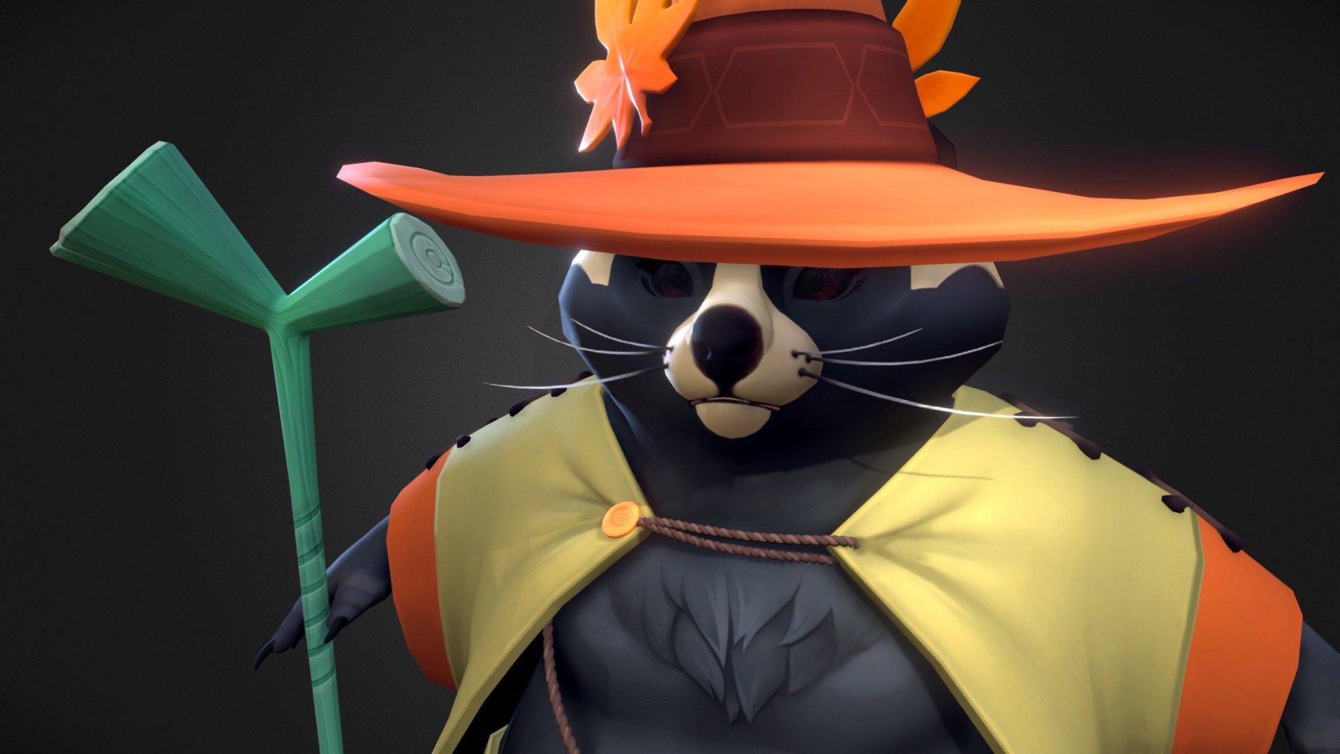 Raccoon dog Sorcerer - 3D model by Kirwick [33452b0] - Sketchfab