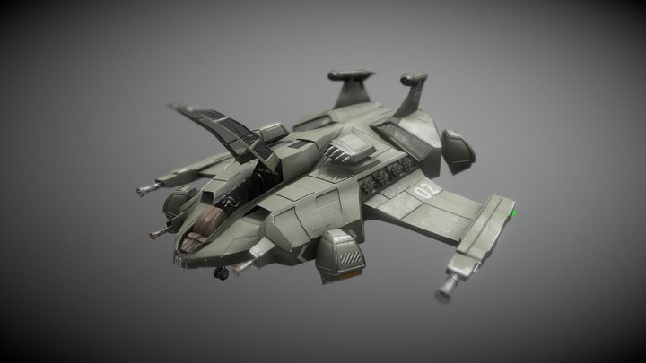 Heavy Assault Fighter 3D Model