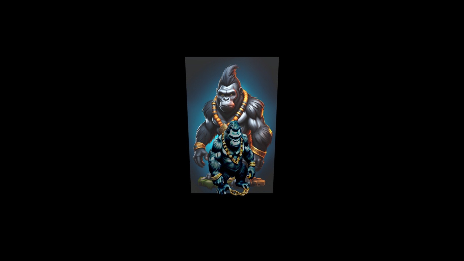 "Gorilla King" An illustration of a large gor - Download Free 3D model ...