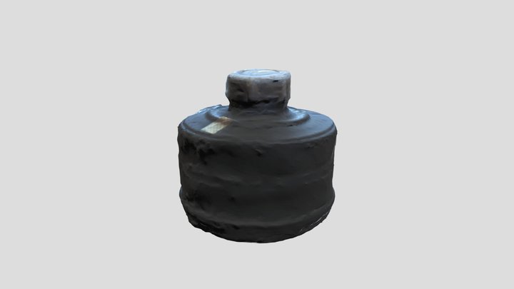 Gas Mask Filter - Civil Defense Style 3D Model