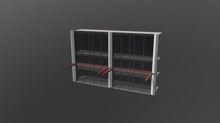 Curtain Wall / Awning Interface 3D Model