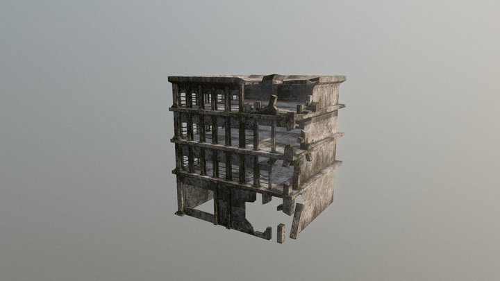 Old destroyed building 3D Model