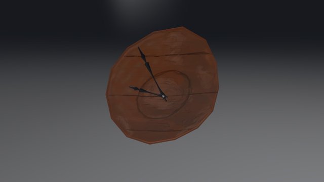 Wood Clock 3D Model