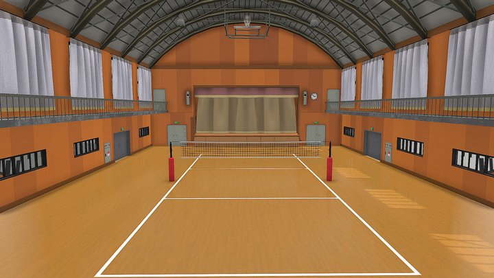 Gymnasium Haikyuu 3D Model