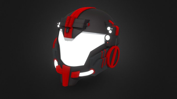 Futuristic Helmet 3D Model