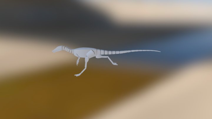 Compsognathus Run Animation 3D Model