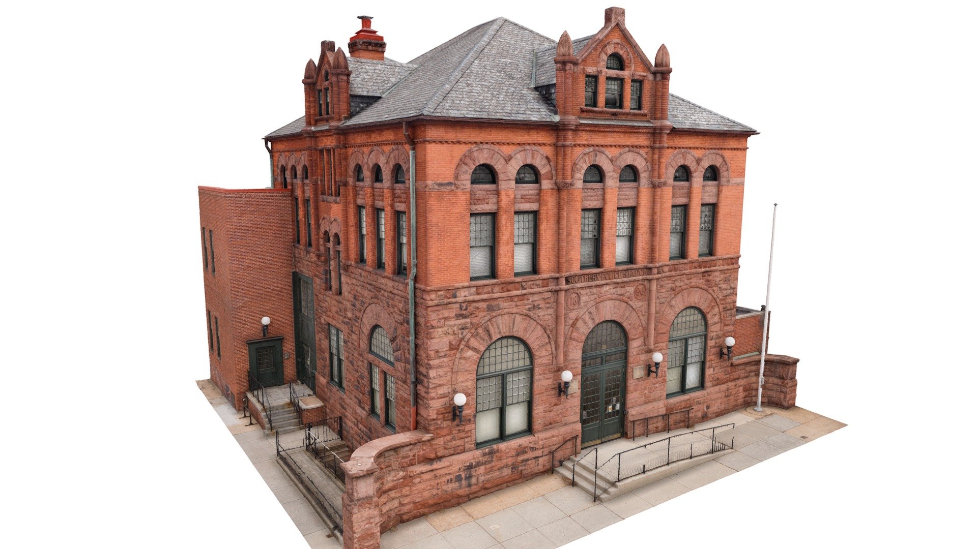 Southern District Police Station Download Free 3D model by Katie