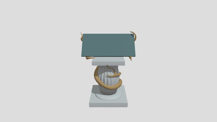 Overgrown Book Stand 3D Model