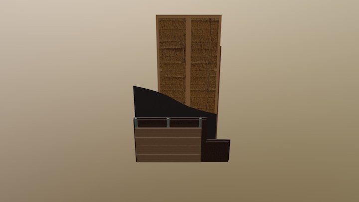 Sándwich de muro III - Corcho + paja + arcilla 3D Model