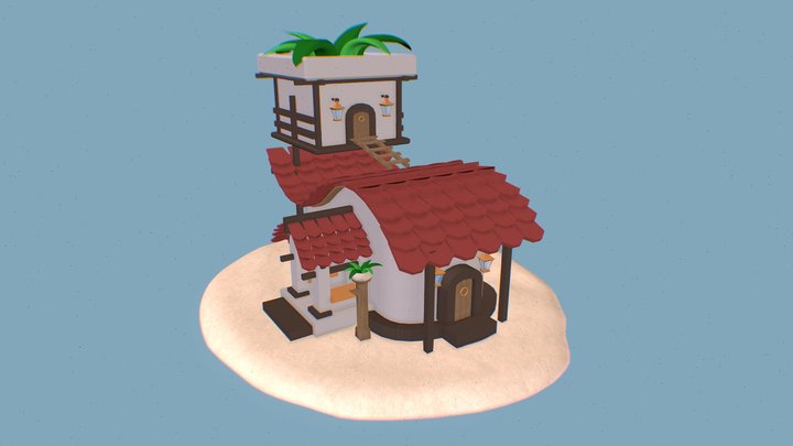 Middle Eastern Beach House 3D Model