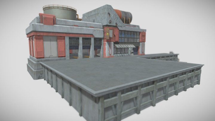 Water Treatment Plant 3D Model