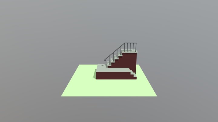 Exterior Stair 3D Model