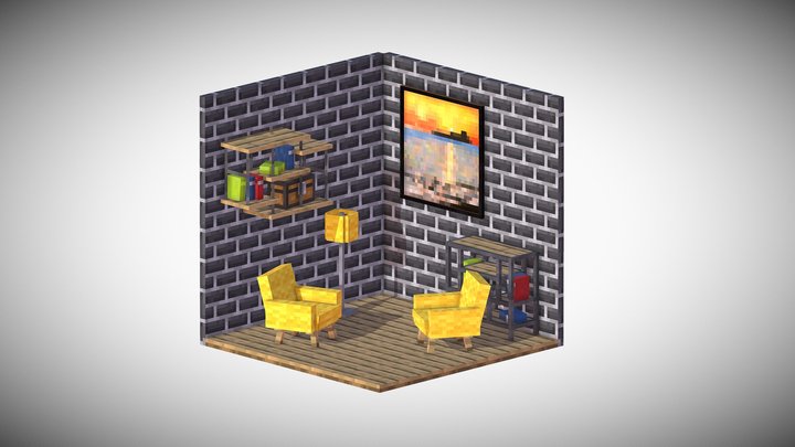 Calming Living Room | Modern Furniture 3D Model