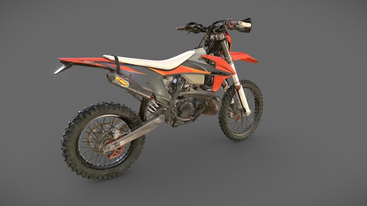 Dirt Bike High Quality 3D Scan With Reflections 3D Model