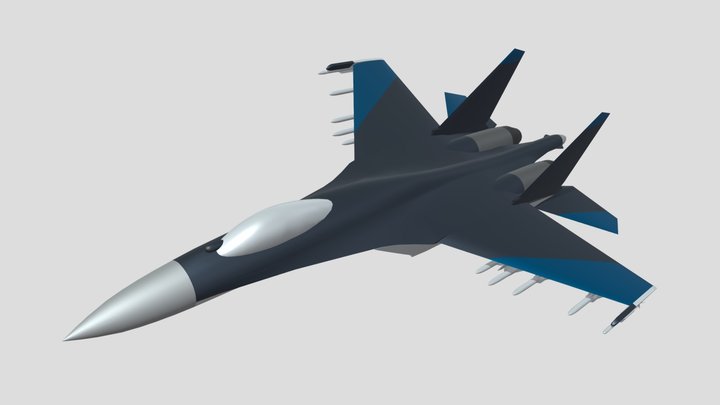 Su-35D (fictional Su-35) 3D Model