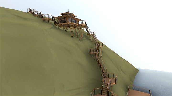 riverside dock house 3D Model