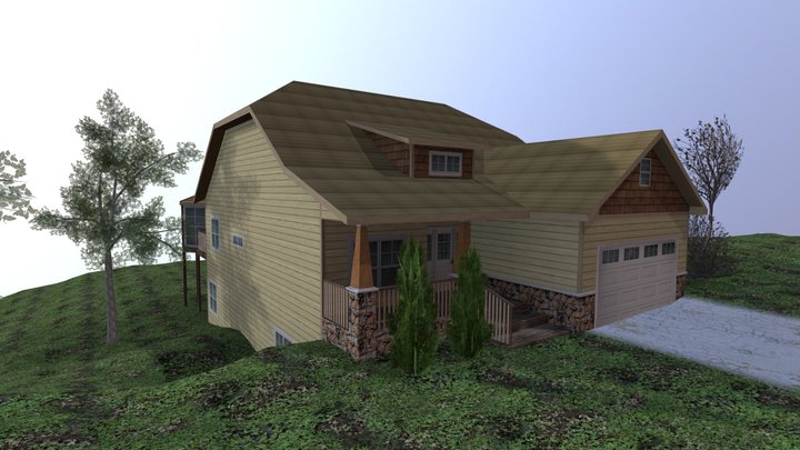 LOWER LEVEL INTERIOR LAYOUT 3D Model