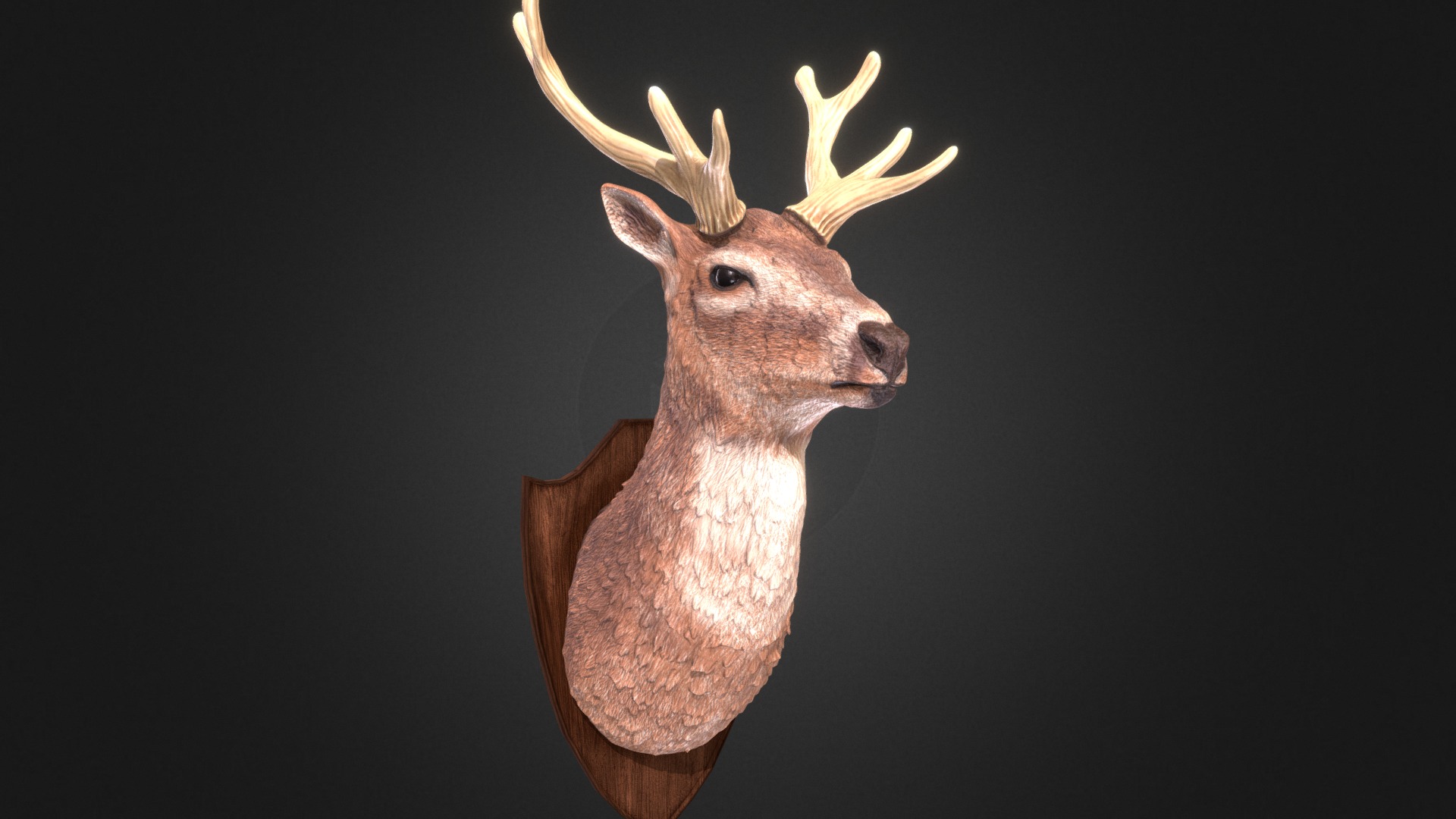 3D model Venison Trophy - This is a 3D model of the Venison Trophy. The 3D model is about a deer with antlers.