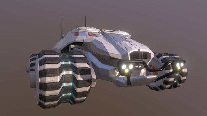 sci-fi offroad car 3D Model
