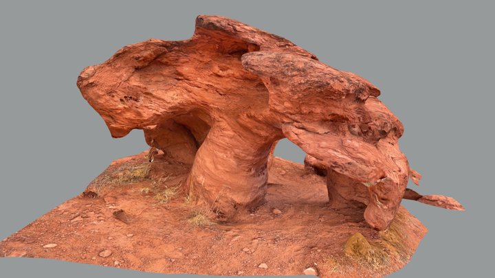 Turtle Wall sandstone structure 3D Model
