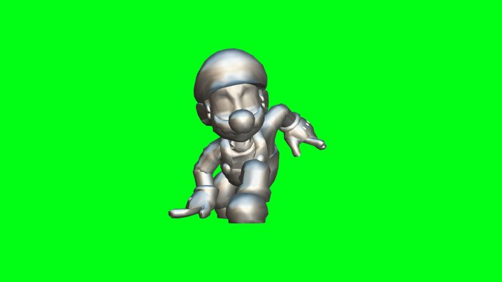 Metal Mario Trophy 3D Model