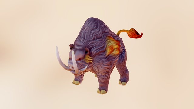 Angry Hog 3D Model