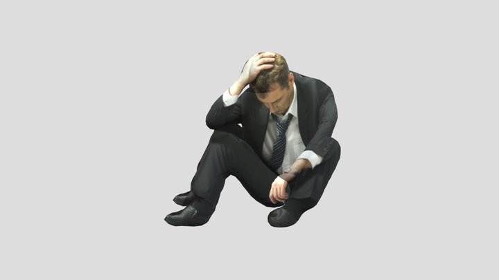 Sad Person 3D Model