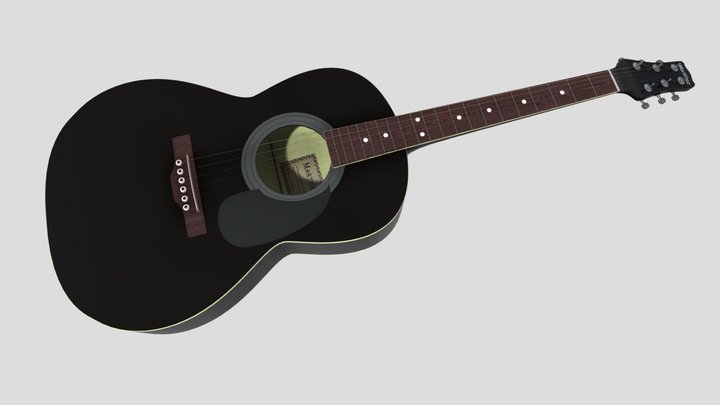 Acoustic guitar Martinez 3D Model