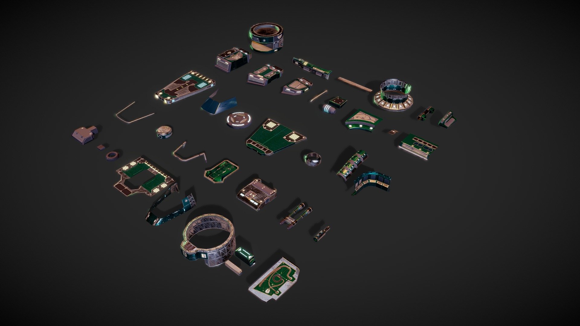 Low Poly Kitbash set