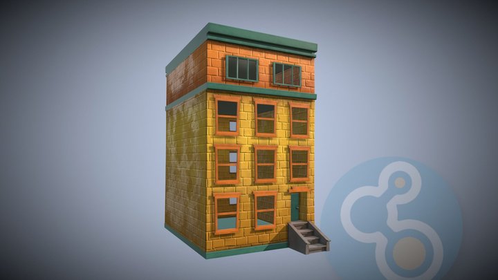Stylized Building 01 3D Model